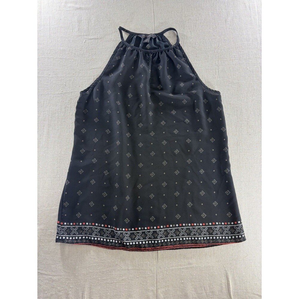 Banana Republic Black Geometric Halter Neck Blouse Tank Top - Size XS
